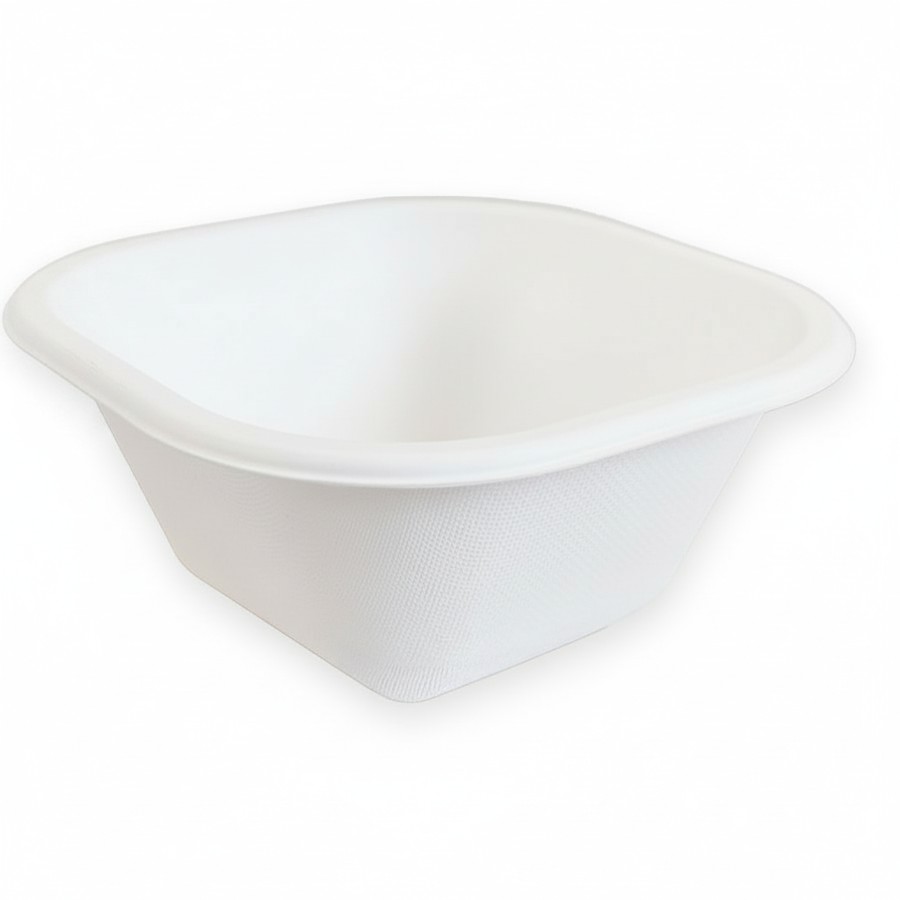 EcoPrime 120 ml kiwi square compostable bagasse bowl