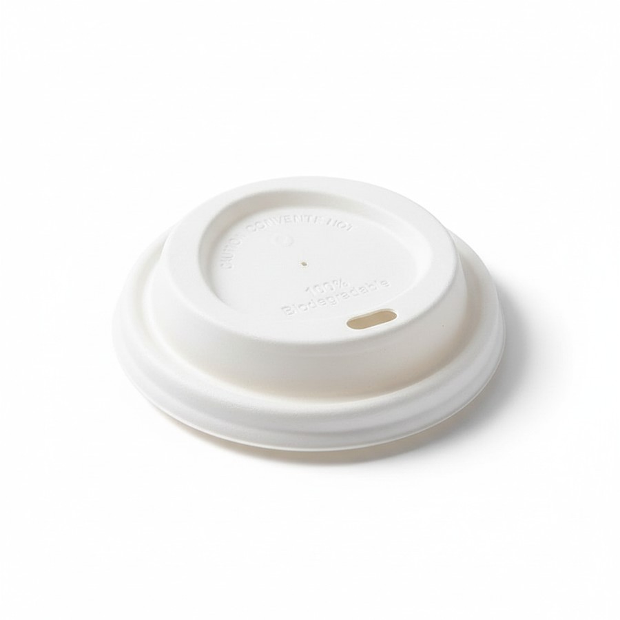 EcoPrime bagasse sipper lid for hot beverage cups